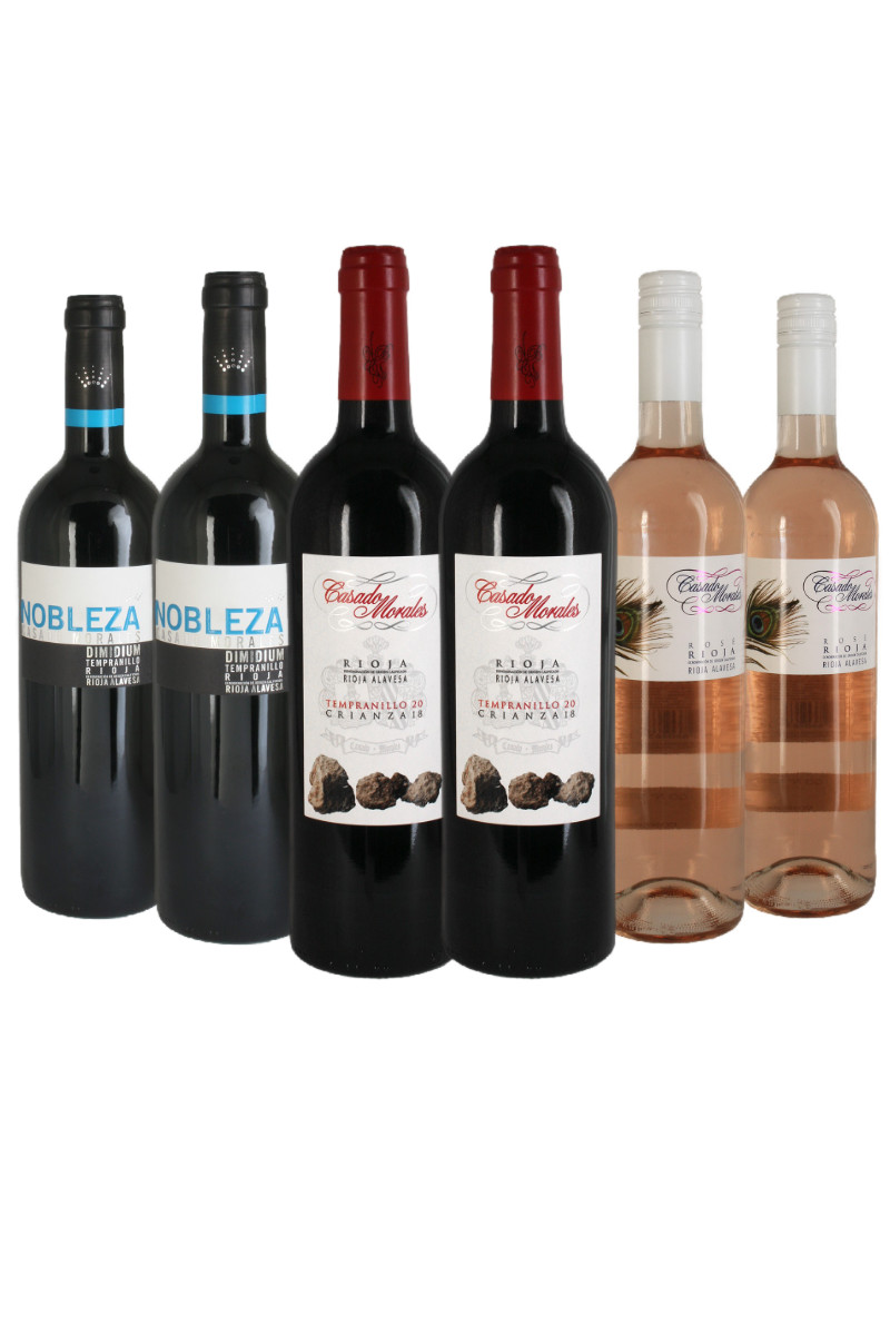 Probierpaket - Weinpaket kaufen - 3 - trocken Rotwein x Roséwein - online Wein | 2 Sekt - Flaschen & Weinhaus-Venum.de Weinversand Spanien