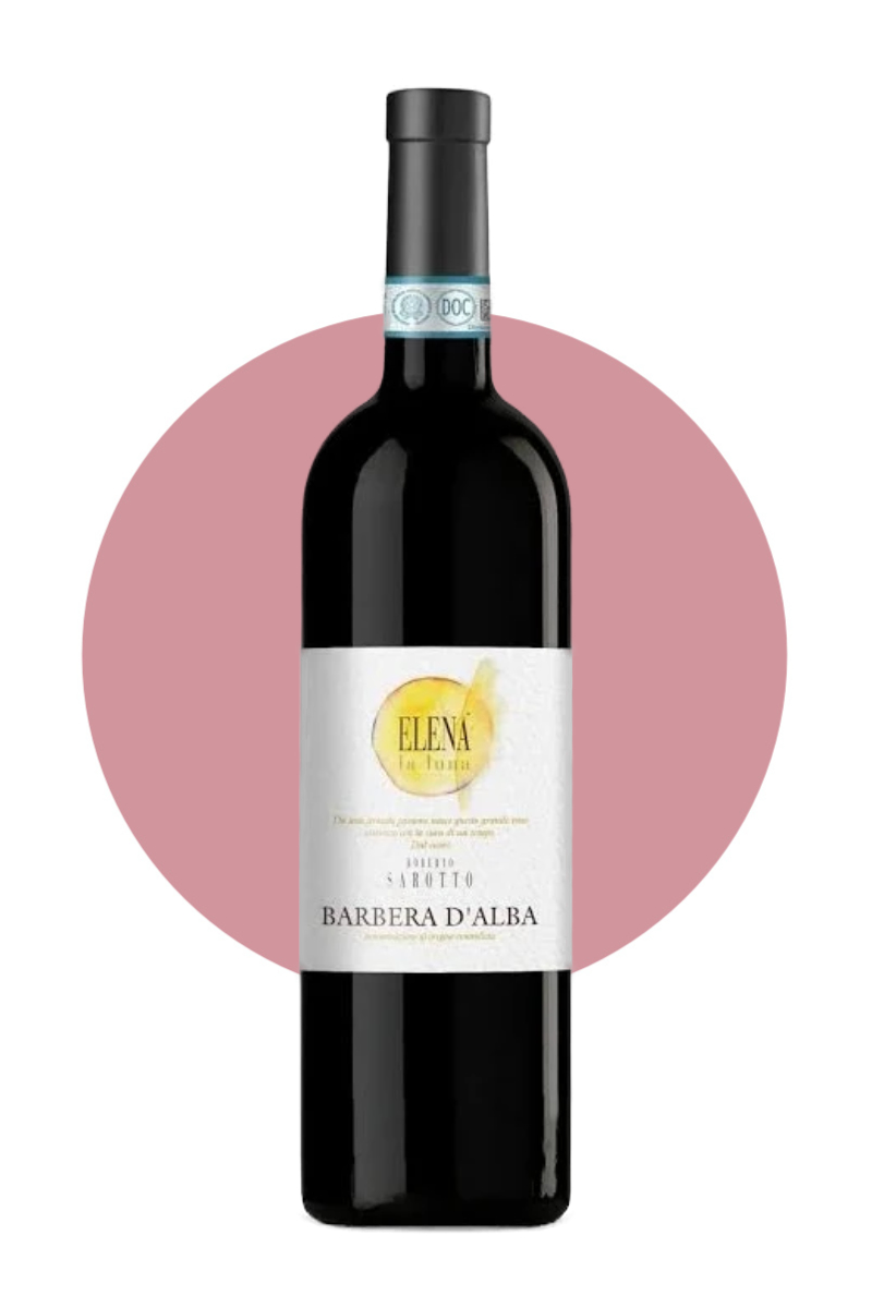Roberto-Sarotto-Barbera-Alba-Elena-DOC-Rotwein-Piemont-Flasche-Naturkorken