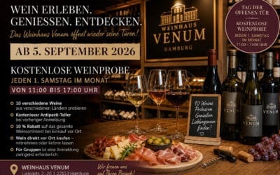Kostenlose Weinprobe in Hamburg: Das Weinhaus Venum öffnet wieder seine Türen